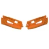 Pair of orange vehicle corner bumper protectors.