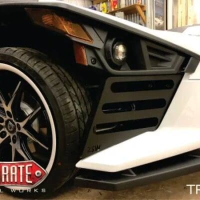 A black tire with a white rim