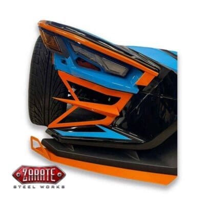 Blue and orange decal for a Slingshot
