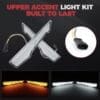 Upper accent light kit with amber and white LED options for vehicles.