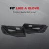 Two black automotive parts displayed with tagline 'Fit Like a Glove'.