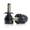 Pair of black LED car headlight bulbs with cooling fans.