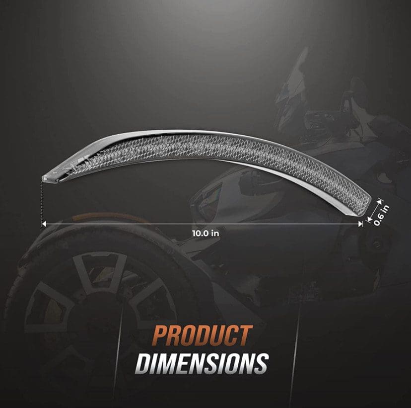 Sleek black curved device with visible dimensions and smoke effect.