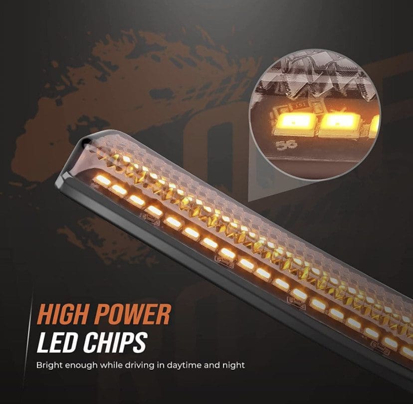 High power LED chips emitting bright light for illumination.