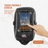 IMG_5038 Touch-friendly bike phone holder with waterproof touchscreen access.