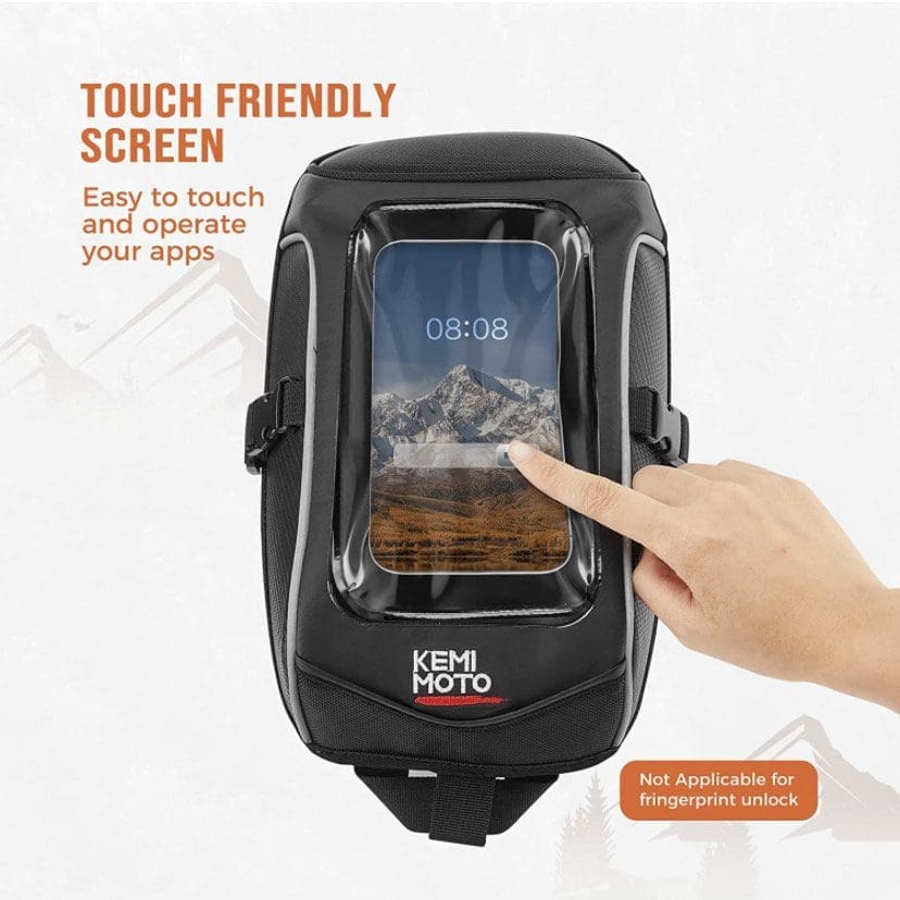IMG_5038 Touch-friendly bike phone holder with waterproof touchscreen access.