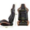 Ergonomic gaming chair with adjustable height and lumbar support.