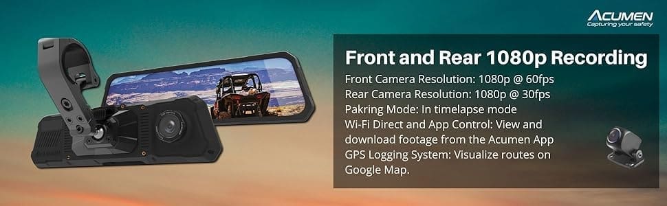 A smartphone screen showing a camera app with an off-road vehicle.