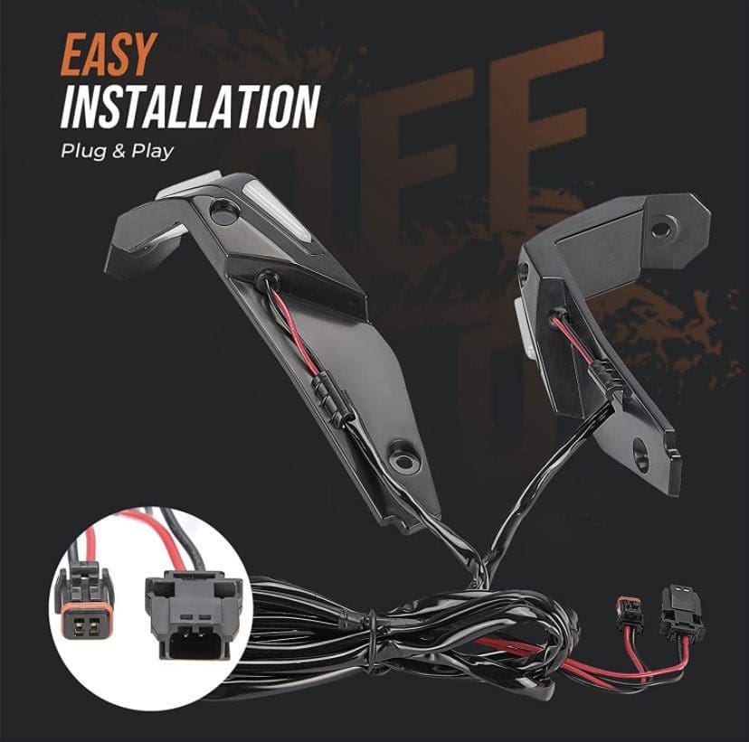 A dual hydraulic arm system with wiring for easy installation.