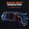 Heat dissipation technology with advanced air ducts for cooling.