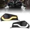 Car LED daytime running lights with sleek black casing.
