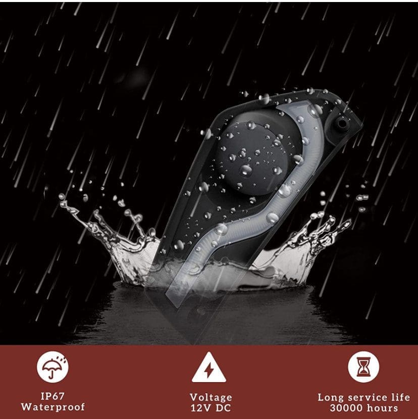 A microphone splashing into water during rain against a black background.