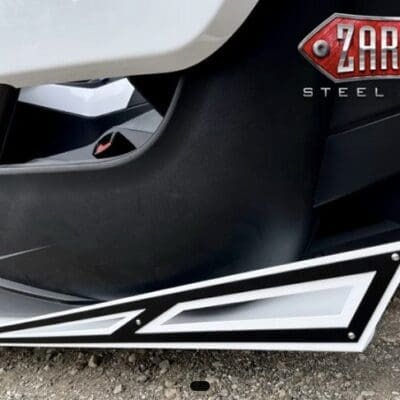 Black and white car decal