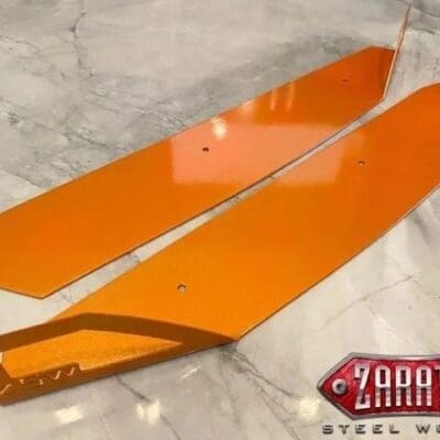 Two orange parts