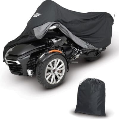 UltraGard CanAm Spyder F3-T/LTD Full Cover with Windshield Liner & Exhaust Heat Shield - Durable Polyurethane Coated, Reflective Logo, Antenna Access, Bungee Hem, Storage Pouch