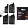 IMG_7010 Four bottles of XPS synthetic blend oil and its packaging box.