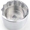 Metal socket wrench tool with 12-point star shape.
