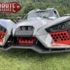 A custom Polaris vehicle with aggressive design and Zarate Steel Works branding.