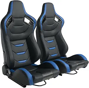 Sport Seats Black with Accent colors options Red/Blue/Green for Polaris  Slingshots