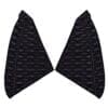 Two black, textured, triangular-shaped pads.