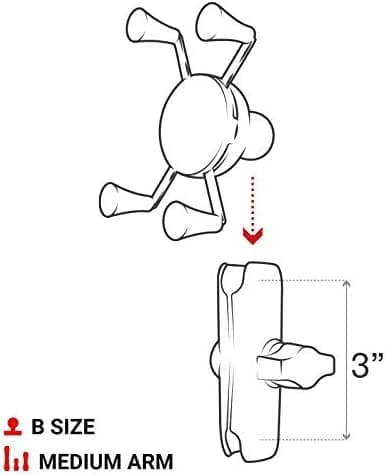 Diagram showing a 3-inch measurement on a part with a hook-like structure.