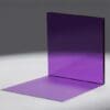 A purple acrylic sheet casting a shadow on a white surface.