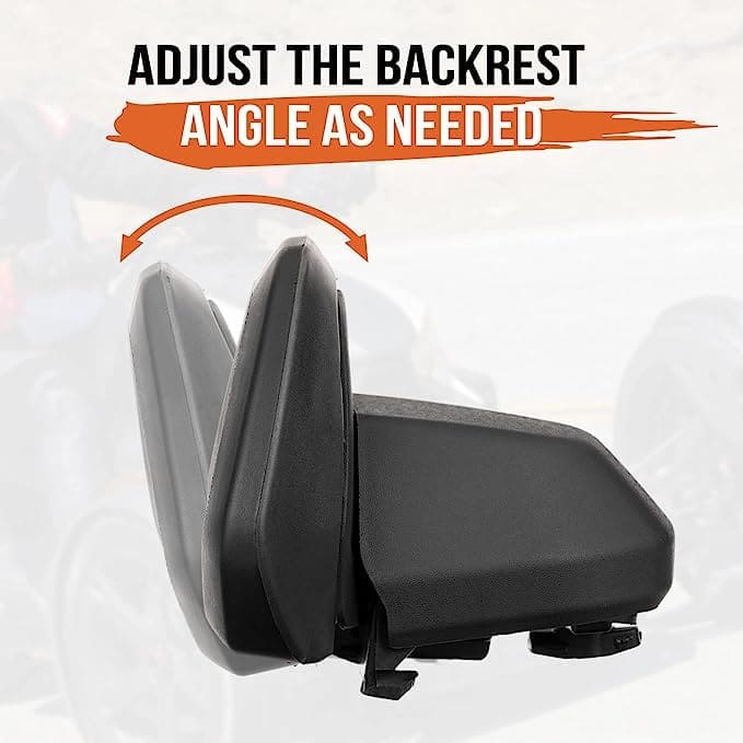 Adjustable backrest angle for personalized comfort in a car seat.