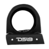 Black DS18 speaker mounting bracket with circular holder.