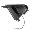 Black triangular electronic component with attached wire.