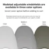 Madstad adjustable windshields come in clear, medium grey, and dark grey colors.