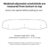Madstad adjustable windshields with size options for different kitesurfing years.