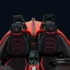 Slingshot F1-Supreme Series Premium Leather Stripe Pattern Seat Covers
