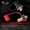 High-quality red battery charging post with brass terminals for reliable connections.
