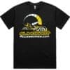 Black t-shirt with yellow and white SubScout Accessories logo.
