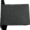 A rectangular piece of dark gray foam or sponge material.