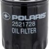 Close-up of a Polaris oil filter with model number 2521728.