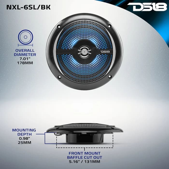 DS18 NX1-65L/BK 6.5" speaker with 150W power handling.