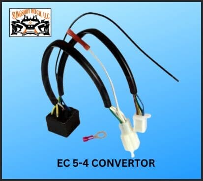 EC 5-4 electrical connector convertor with black and white cables.