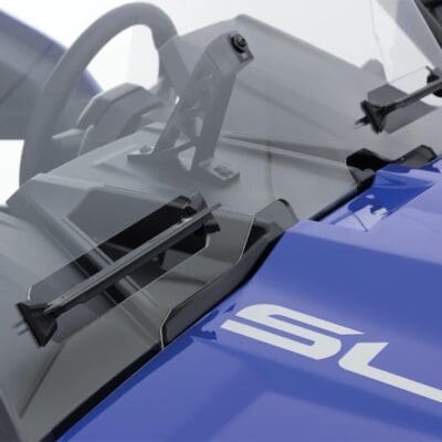 Polaris Slingshot Ripper Ventilated Wind Deflector, Fits All, 9.5 Inch Polycarbonate Winged Design with Center Support, Two Open/Close Adjustable Vents, for Noise Reduction & Comfortability