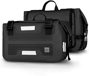 Motorcycle Saddlebags for Vanderhall  2017–2024, Double Side Saddle Bag, Large Capacity, Motorbike Panniers Luggage Storage Travel Hiking Black